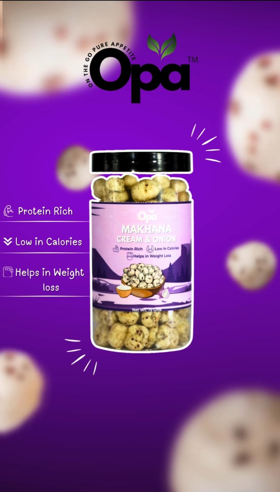 Makhana Pudina and Cream and Onion | Pack of 2 | 150G