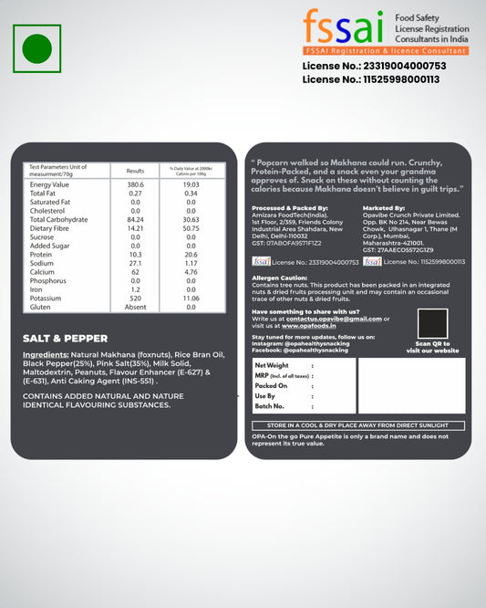 Makhana Salt and Pepper