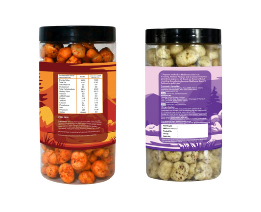 Makhana Peri Peri and Cream and Onion | Pack of 2 | 150G