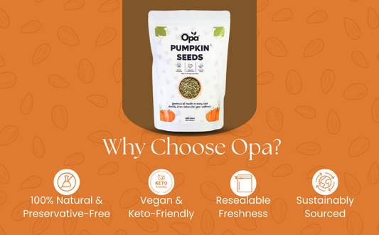 OPA Chia Seeds, Pumpkin Seeds Combo 800g (400g * 2) - Raw Seeds for Eating |Rich in Calcium, Protein & Fibre
