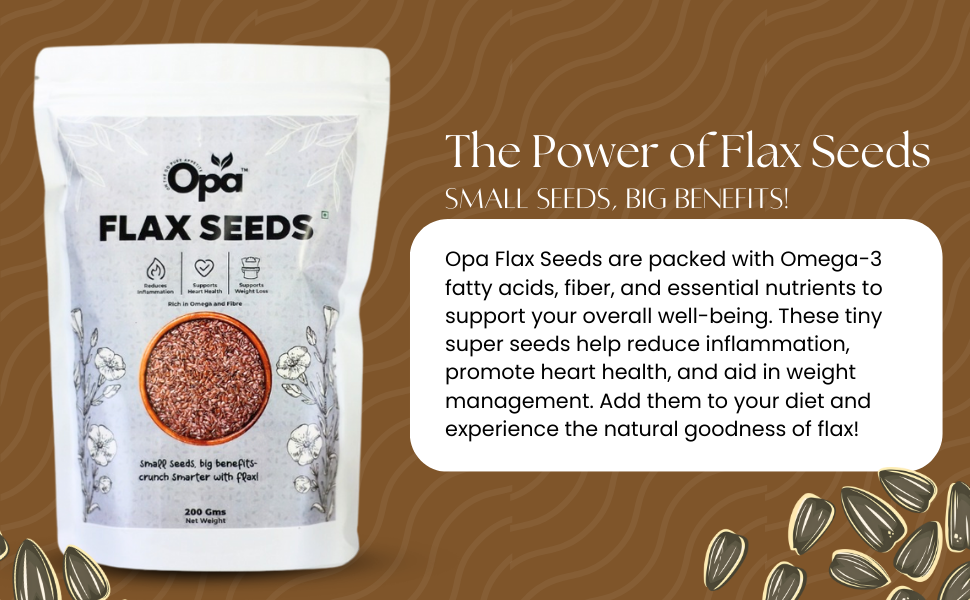 OPA Chia Seeds, Flax Seeds Combo 800g (400g * 2) - Raw Seeds for Eating |Rich in Calcium, Protein & Fibre
