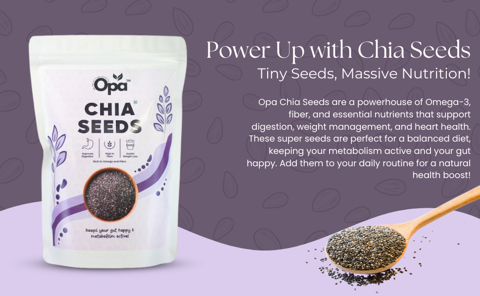OPA Chia Seeds, Flax Seeds Combo 800g (400g * 2) - Raw Seeds for Eating |Rich in Calcium, Protein & Fibre