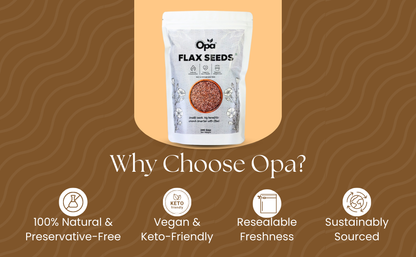 OPA Chia Seeds, Flax Seeds Combo 800g (400g * 2) - Raw Seeds for Eating |Rich in Calcium, Protein & Fibre