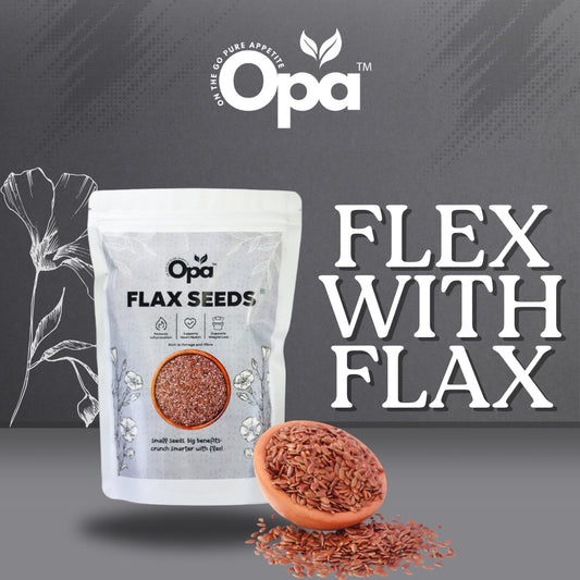 OPA Chia Seeds, Flax Seeds Combo 800g (400g * 2) - Raw Seeds for Eating |Rich in Calcium, Protein & Fibre
