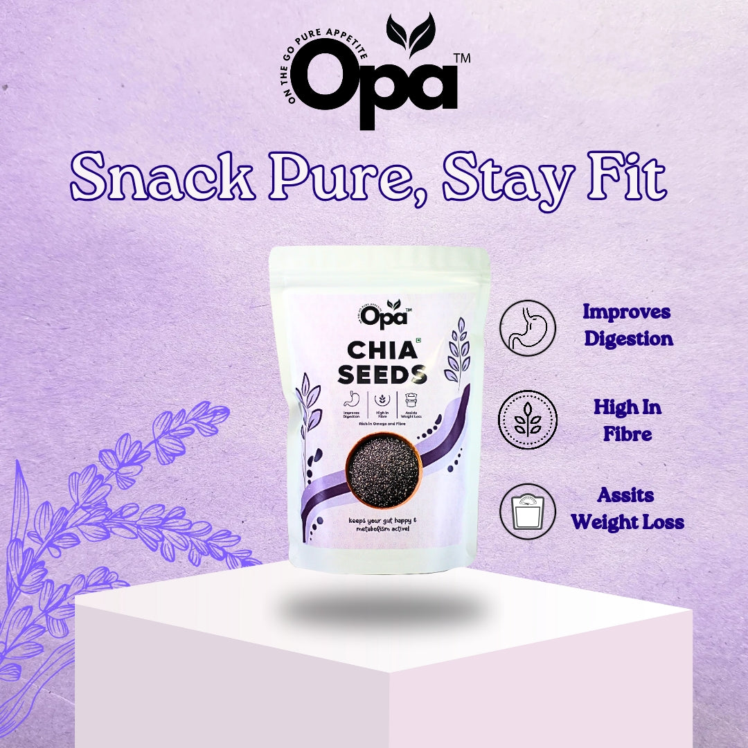 OPA Chia Seeds, Flax Seeds Combo 800g (400g * 2) - Raw Seeds for Eating |Rich in Calcium, Protein & Fibre