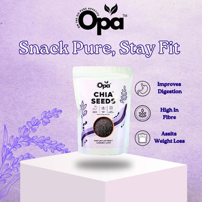 OPA Chia Seeds, Flax Seeds Combo 800g (400g * 2) - Raw Seeds for Eating |Rich in Calcium, Protein & Fibre