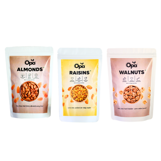 Walnut, Almonds,Raisins | Pack of 3 | 200g Each