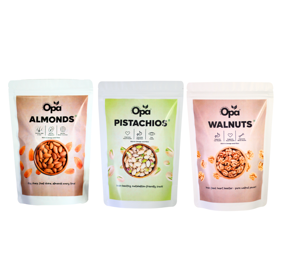 Walnut, Almonds, Pistachios | Pack of 3 | 200g Each